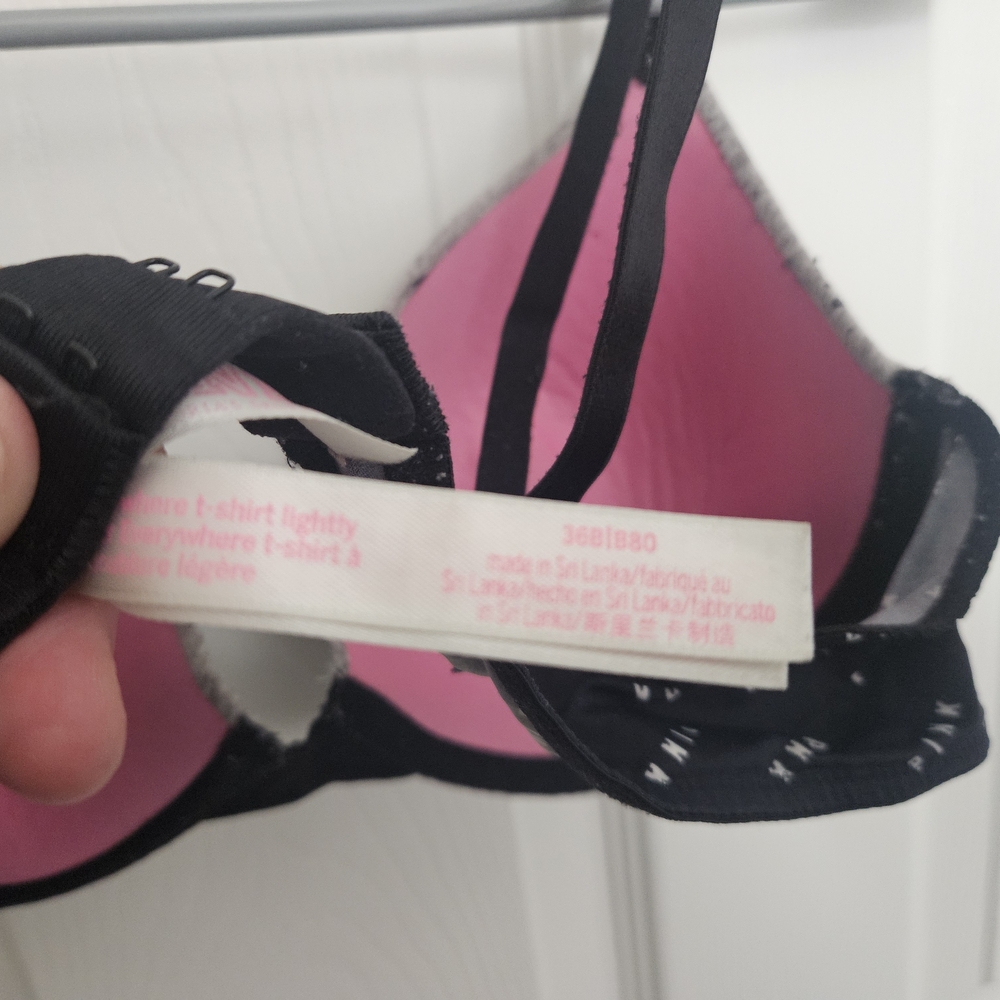 Black and Pink Women's Bra